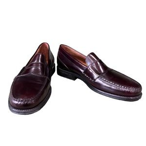NEW Mens BASS Flex Chapman Dark Brown Leather Classic Penny Loafers Shoes 12.